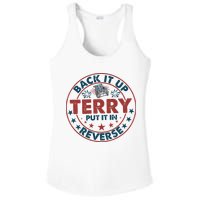 Back It Up Terry Put In Reverse Fireworks 4th Of July Ladies PosiCharge Competitor Racerback Tank