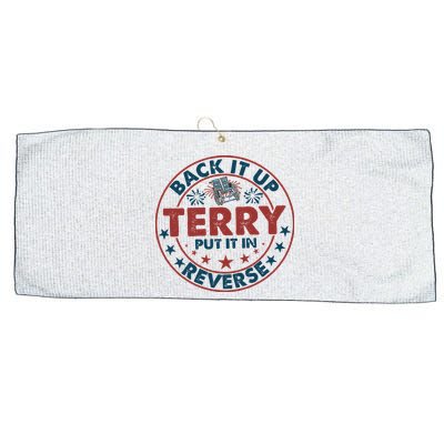 Back It Up Terry Put In Reverse Fireworks 4th Of July Large Microfiber Waffle Golf Towel