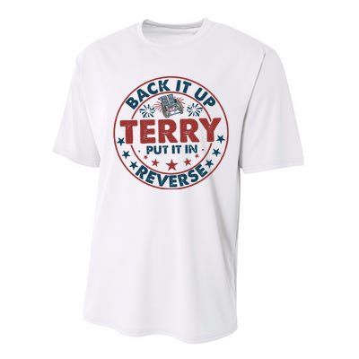 Back It Up Terry Put In Reverse Fireworks 4th Of July Performance Sprint T-Shirt