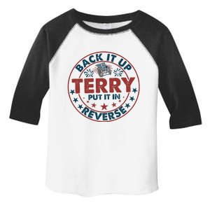 Back It Up Terry Put In Reverse Fireworks 4th Of July Toddler Fine Jersey T-Shirt