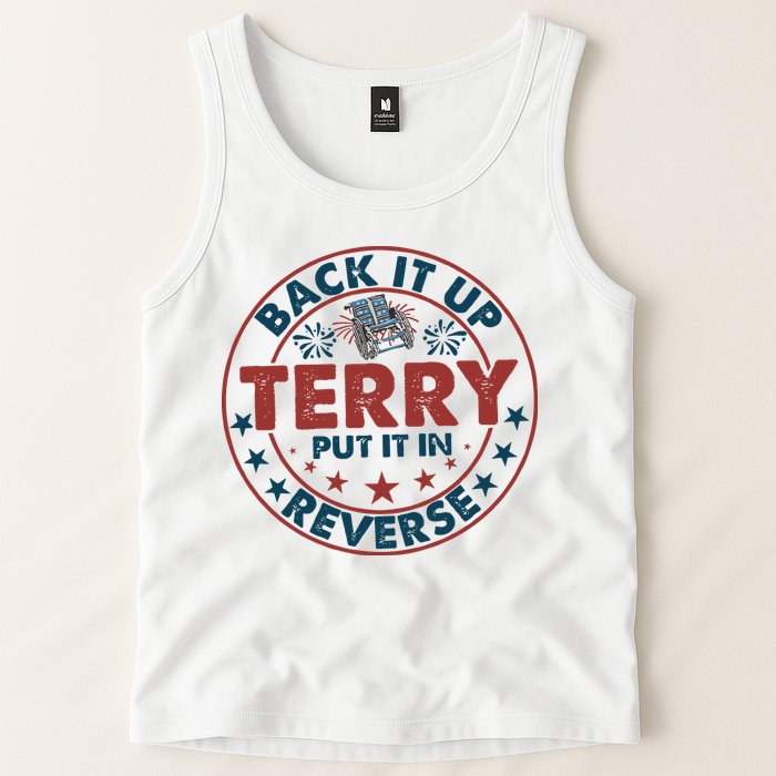Back It Up Terry Put In Reverse Fireworks 4th Of July Tank Top