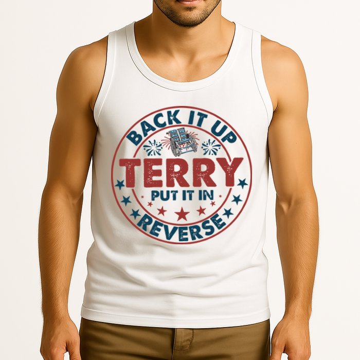 Back It Up Terry Put In Reverse Fireworks 4th Of July Tank Top