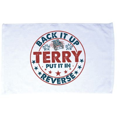 Back It Up Terry Put In Reverse Fireworks 4th Of July Microfiber Hand Towel