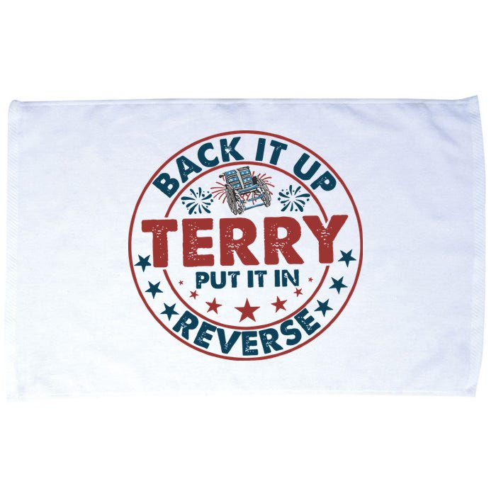 Back It Up Terry Put In Reverse Fireworks 4th Of July Microfiber Hand Towel