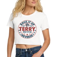 Back It Up Terry Put In Reverse Fireworks 4th Of July Crop Top