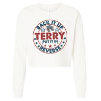 Back It Up Terry Put In Reverse Fireworks 4th Of July Cropped Pullover Crew