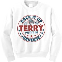 Back It Up Terry Put In Reverse Fireworks 4th Of July Kids Sweatshirt