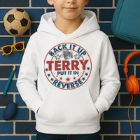 Back It Up Terry Put In Reverse Fireworks 4th Of July Kids Hoodie