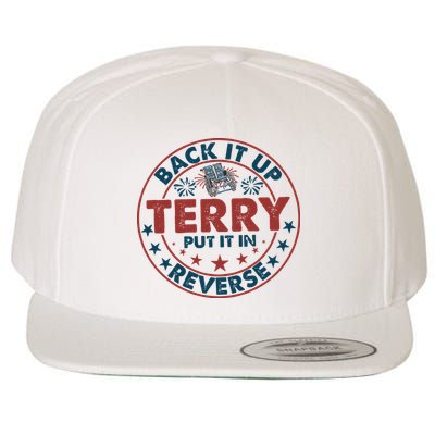 Back It Up Terry Put In Reverse Fireworks 4th Of July Wool Snapback Cap