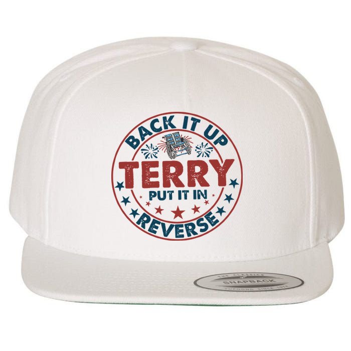 Back It Up Terry Put In Reverse Fireworks 4th Of July Wool Snapback Cap