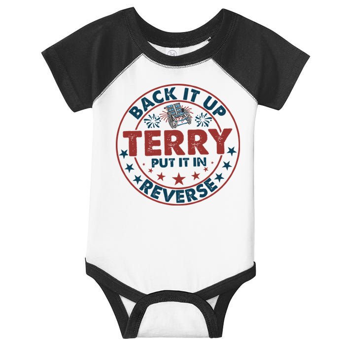Back It Up Terry Put In Reverse Fireworks 4th Of July Infant Baby Jersey Bodysuit