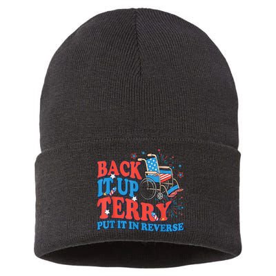 Back It Up Terry Put It In Reverse 4th Of July Fireworks Sustainable Knit Beanie