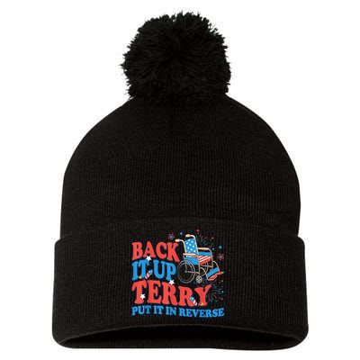 Back It Up Terry Put It In Reverse 4th Of July Fireworks Pom Pom 12in Knit Beanie