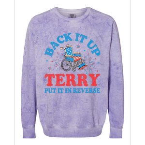 Back It Up Terry Put It In Reverse 4th Of July Fireworks Colorblast Crewneck Sweatshirt