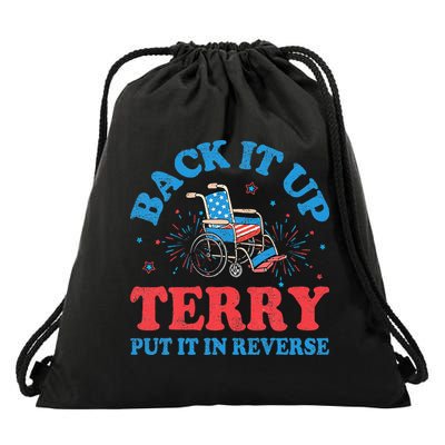 Back It Up Terry Put It In Reverse 4th Of July Fireworks Drawstring Bag