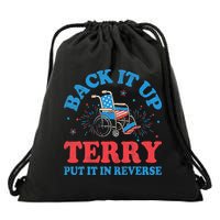 Back It Up Terry Put It In Reverse 4th Of July Fireworks Drawstring Bag