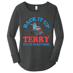 Back It Up Terry Put It In Reverse 4th Of July Fireworks Women's Perfect Tri Tunic Long Sleeve Shirt