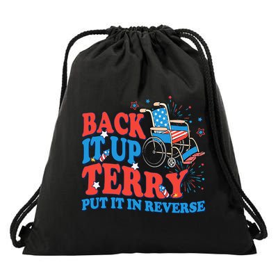 Back It Up Terry Put It In Reverse 4th Of July Fireworks Drawstring Bag