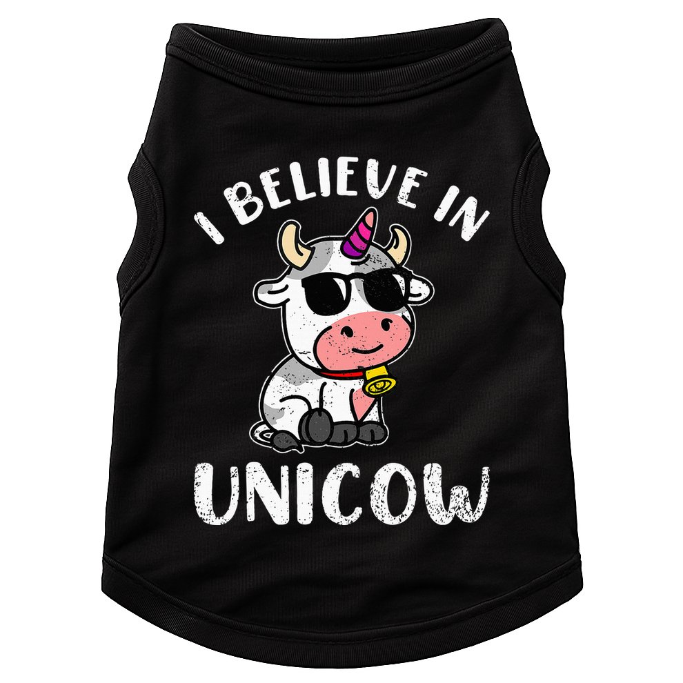 Believe In Unicow Dairy Farmer Cattle Rancher Doggie Tank