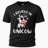 Believe In Unicow Dairy Farmer Cattle Rancher Cooling Performance Crew T-Shirt