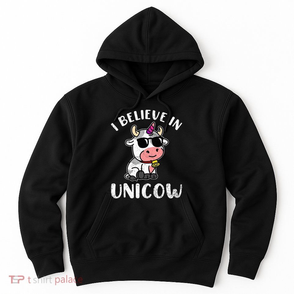 Believe In Unicow Dairy Farmer Cattle Rancher Hoodie