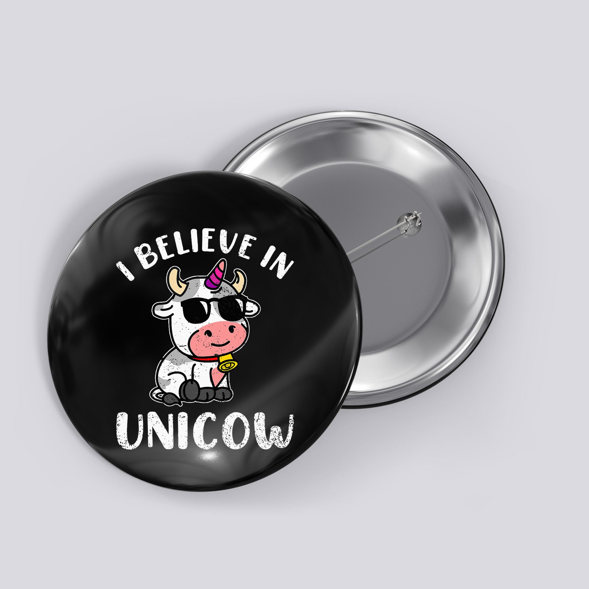 Believe In Unicow Dairy Farmer Cattle Rancher Button