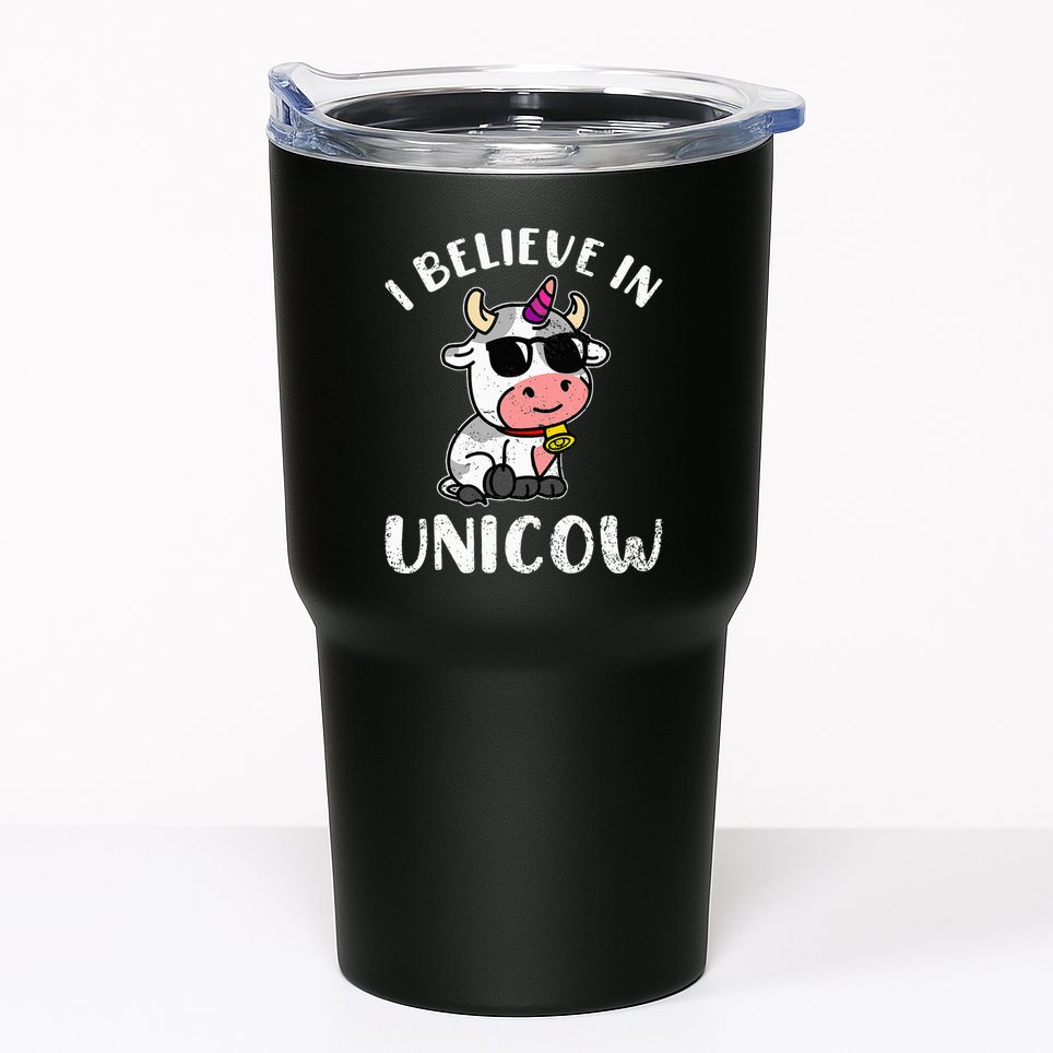 Believe In Unicow Dairy Farmer Cattle Rancher Tumbler