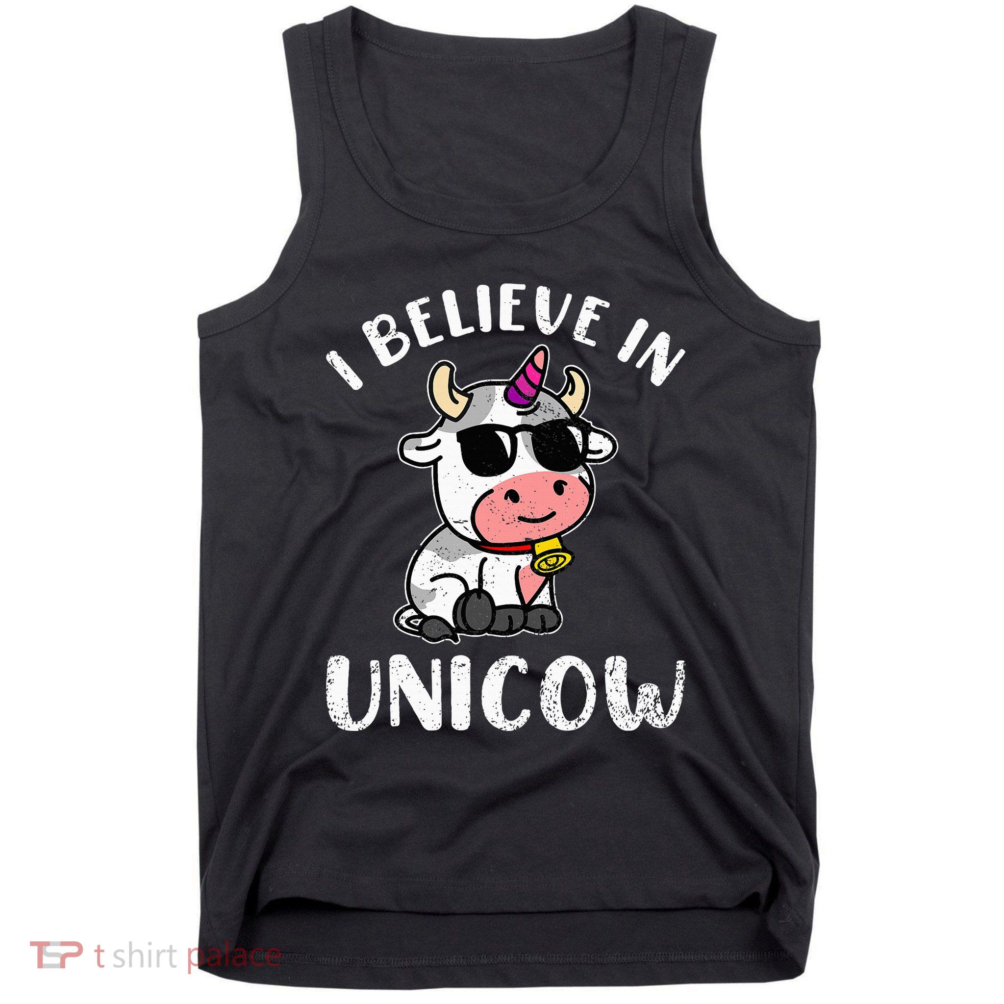 Believe In Unicow Dairy Farmer Cattle Rancher Tank Top