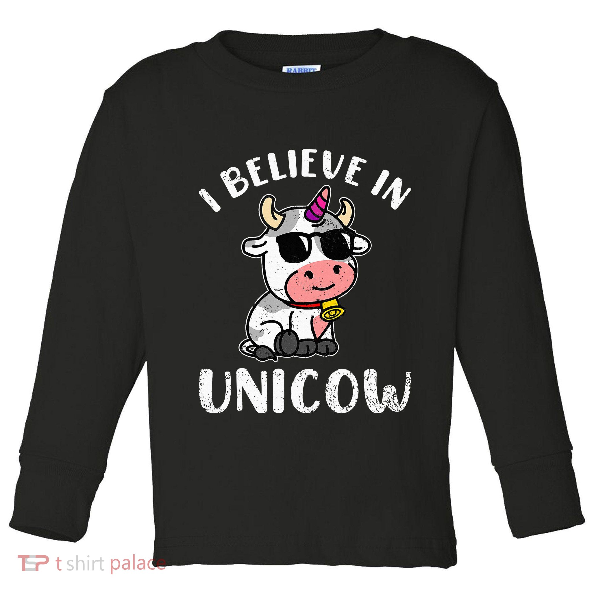 Believe In Unicow Dairy Farmer Cattle Rancher Toddler Long Sleeve Shirt