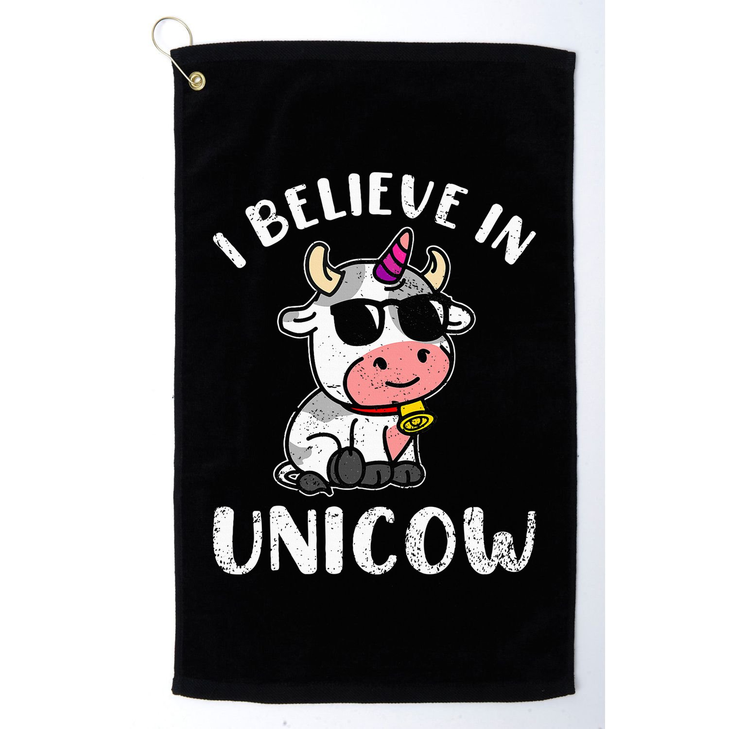 Believe In Unicow Dairy Farmer Cattle Rancher Golf Towel