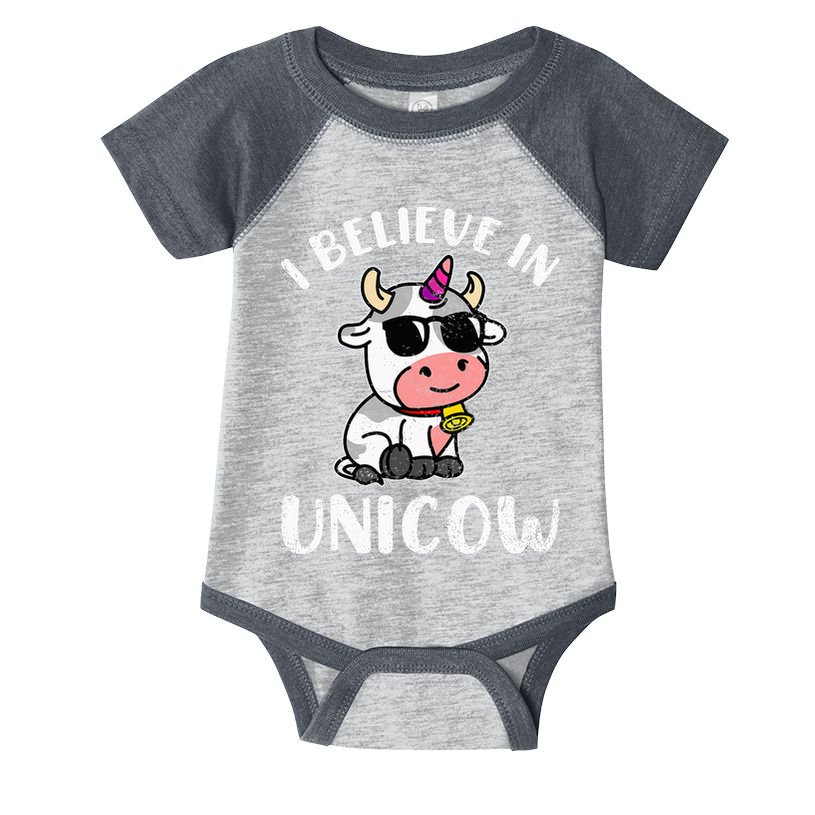 Believe In Unicow Dairy Farmer Cattle Rancher Infant Baby Jersey Bodysuit