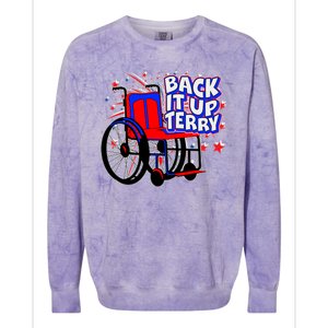 Back It Up Terry Fireworks Wheelchair Colorblast Crewneck Sweatshirt