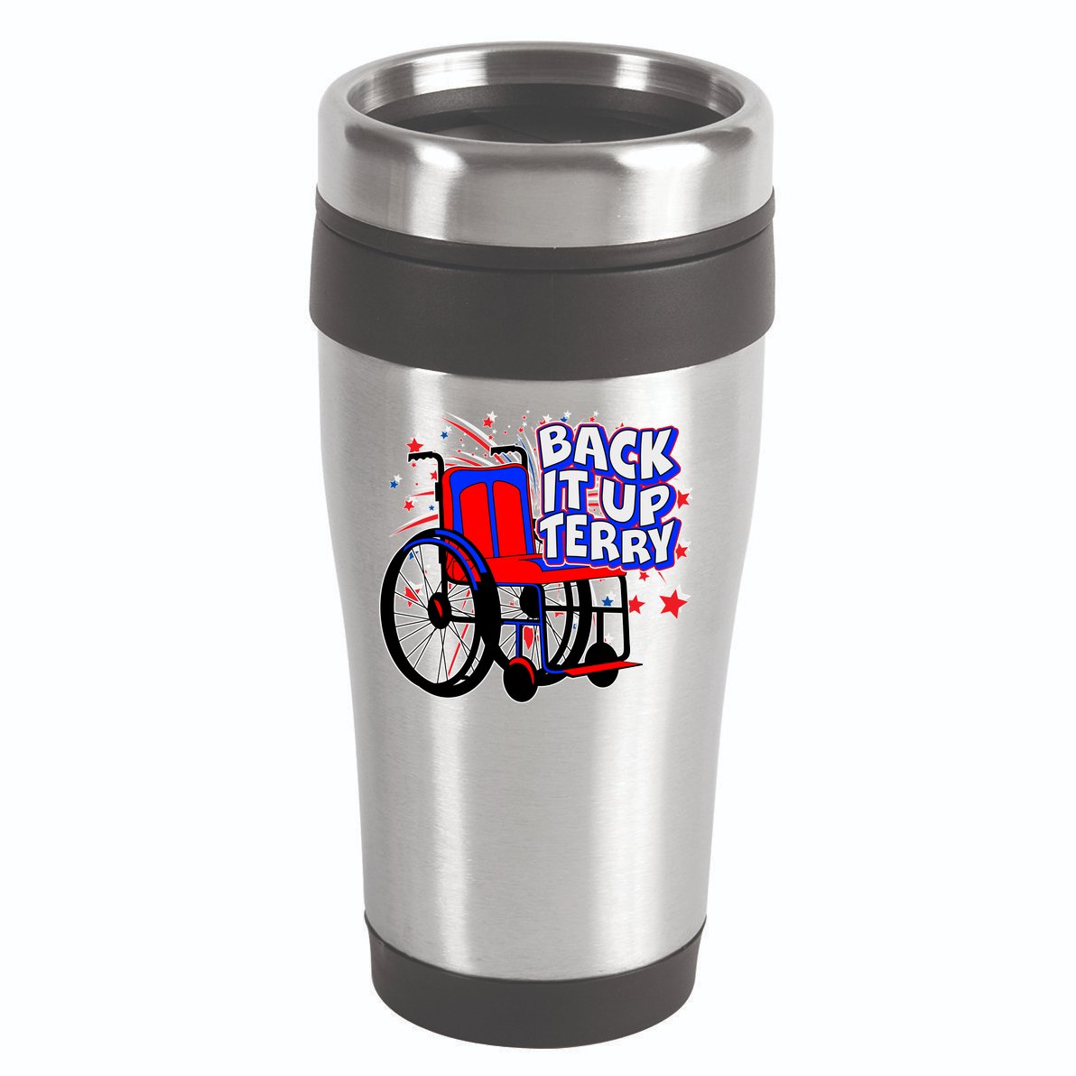 Back It Up Terry Fireworks Wheelchair 16oz Travel Tumbler