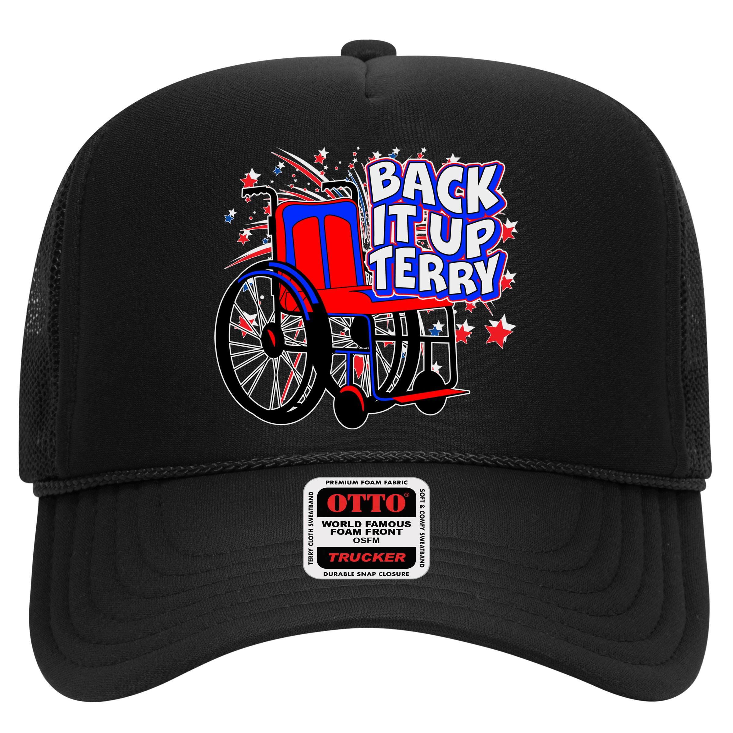 Back It Up Terry Fireworks Wheelchair Hat