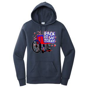 Back It Up Terry Fireworks Wheelchair Women's Pullover Hoodie