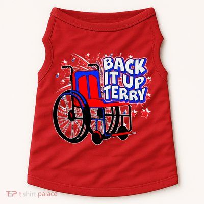 Back It Up Terry Fireworks Wheelchair Doggie Tank