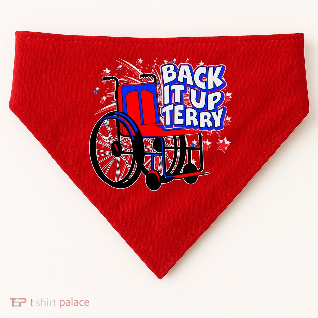 Back It Up Terry Fireworks Wheelchair USA-Made Doggie Bandana