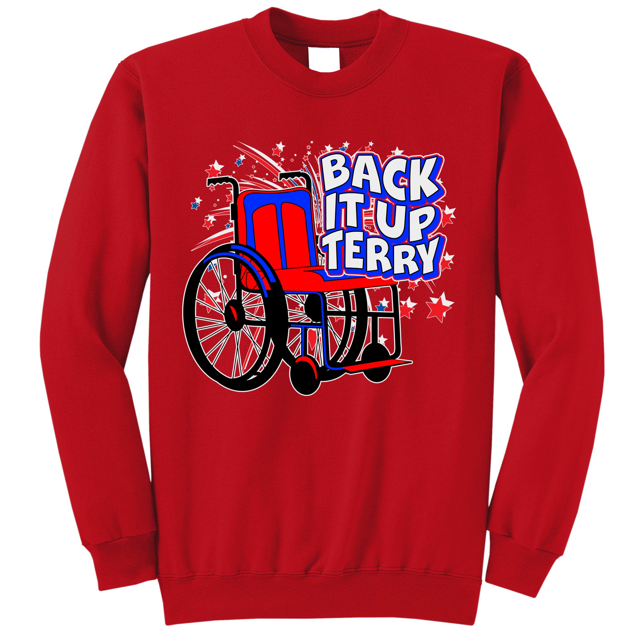 Back It Up Terry Fireworks Wheelchair Sweatshirt
