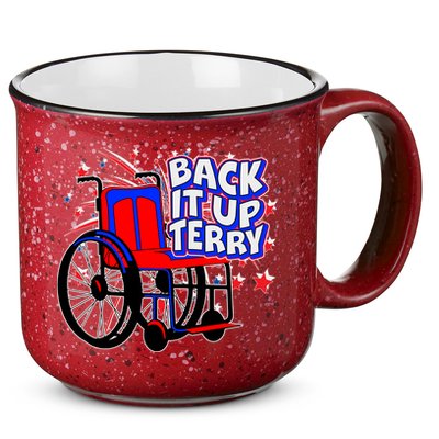 Back It Up Terry Fireworks Wheelchair 15oz Campfire Ceramic Mug
