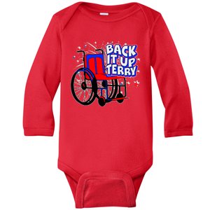 Back It Up Terry Fireworks Wheelchair Baby Long Sleeve Bodysuit