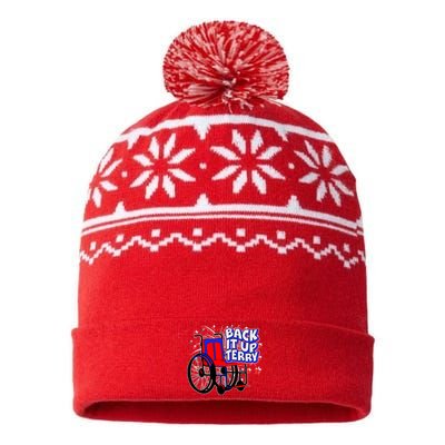 Back It Up Terry Fireworks Wheelchair USA-Made Snowflake Beanie