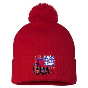 Back It Up Terry Fireworks Wheelchair Pom Pom 12in Knit Beanie