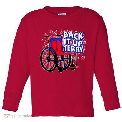 Back It Up Terry Fireworks Wheelchair Toddler Long Sleeve Shirt