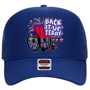 Back It Up Terry Fireworks Wheelchair High Crown Mesh Back Trucker Hat