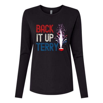 Back It Up Terry 4th Of July Funny Back It Up Terry Womens Cotton Relaxed Long Sleeve T-Shirt