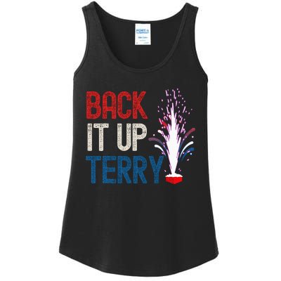 Back It Up Terry 4th Of July Funny Back It Up Terry Ladies Essential Tank