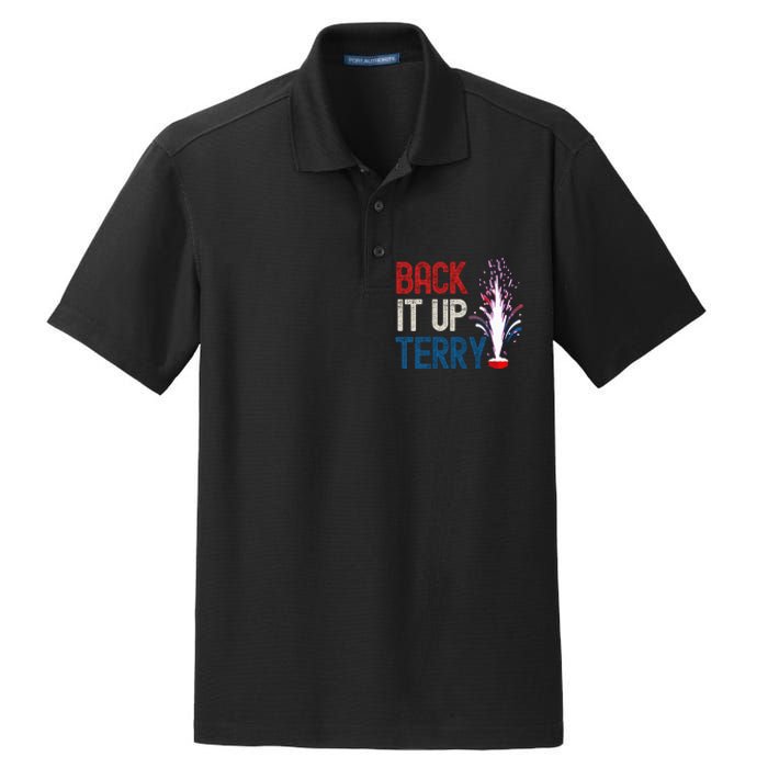 Back It Up Terry 4th Of July Funny Back It Up Terry Dry Zone Grid Polo