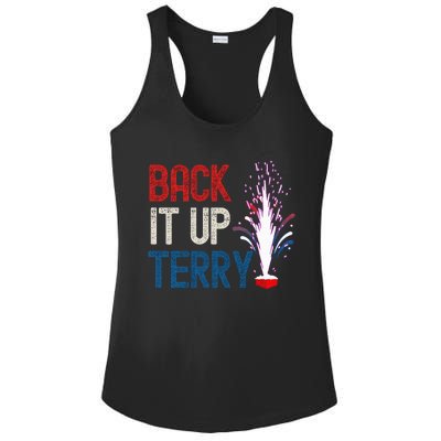 Back It Up Terry 4th Of July Funny Back It Up Terry Ladies PosiCharge Competitor Racerback Tank