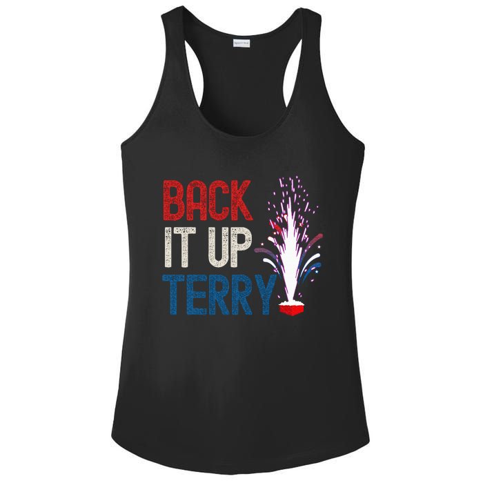 Back It Up Terry 4th Of July Funny Back It Up Terry Ladies PosiCharge Competitor Racerback Tank