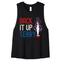 Back It Up Terry 4th Of July Funny Back It Up Terry Women's Racerback Cropped Tank